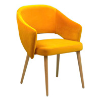 Product photo Fly chair, yellow velour, beech legs from the manufacturer ChiedoCover, product picture, real product photo