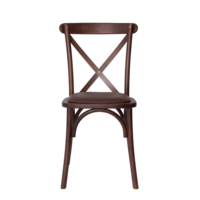 Product photo Crossback chair, antique walnut, beech, with Galaxy Brown Cushion from the ChiedoCover company.