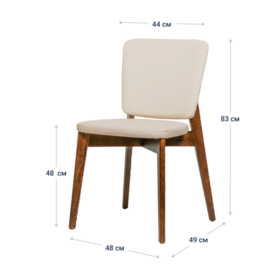 Safir chair, eco-leather Lux almond beige, antique walnut - photo 8