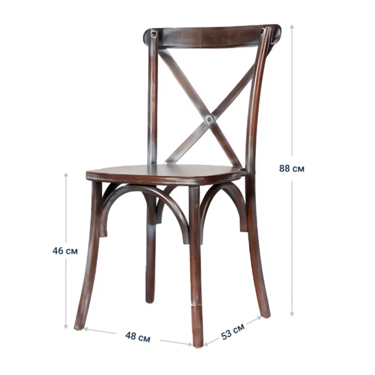 Crossback chair, wenge, white patina - photo 12