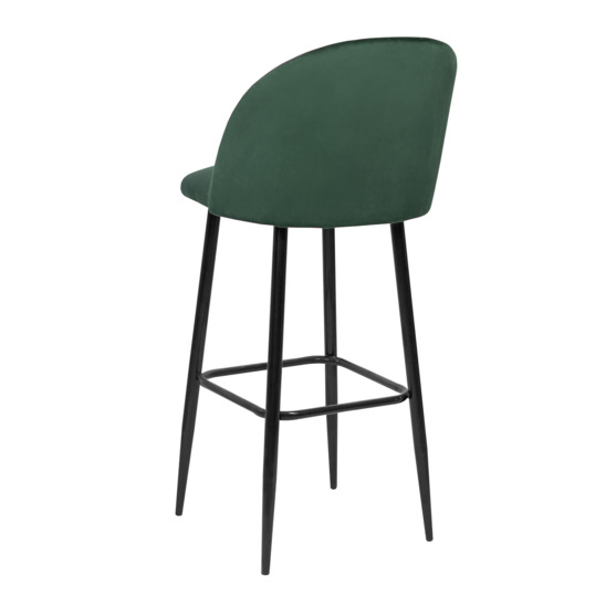 Solar bar stool, Bella 37 emerald velour, vertical stitching - photo 3