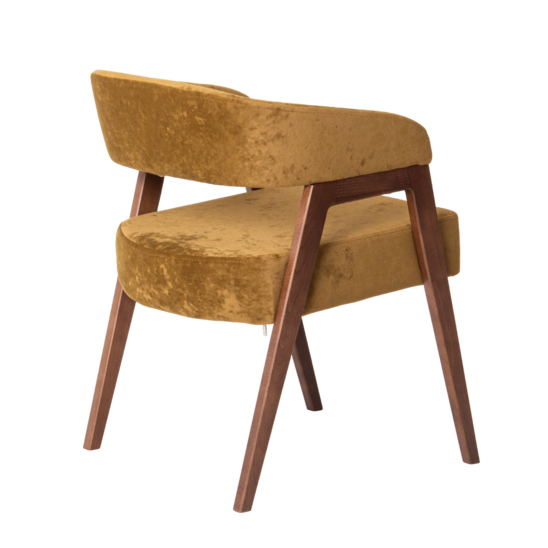 Ricco chair, Nebby 021 velour, beech legs, antique walnut stain - photo 4