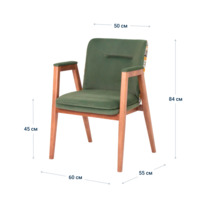 Product photo Bali chair, Artichoke tapestry back, Teddy 023 velour, beech legs from the ChiedoCover company.