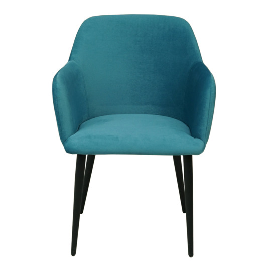 Terra chair, black legs, blue velour x2 - photo 2