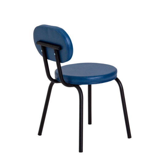 Toys chair, eco-leather, blue, metal black moire - photo 4