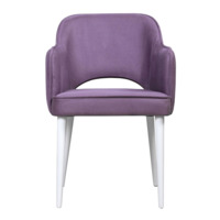 Product photo Rose chair, lilac velour,white legs from the ChiedoCover company.