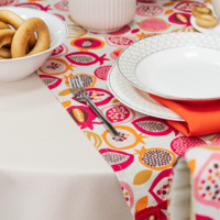 Product photo Table set 2, flax/ pomegranate from the ChiedoCover company.