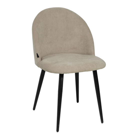 Solar chair, black legs, beige velour - photo 1