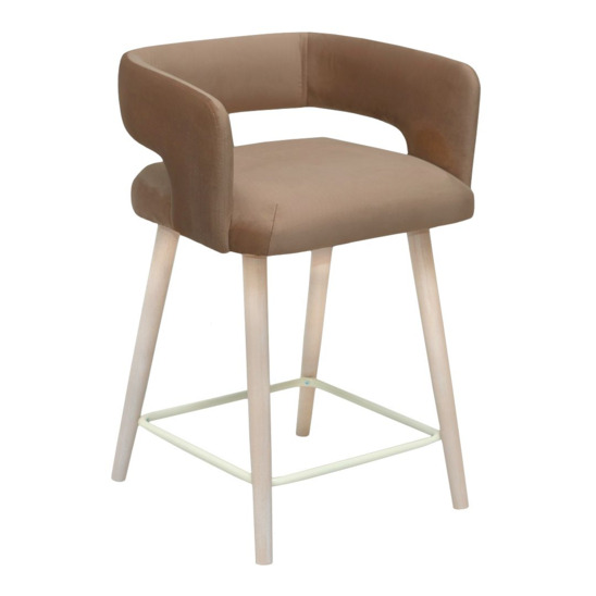 Mars semi-amber chair, beige velour - photo 1