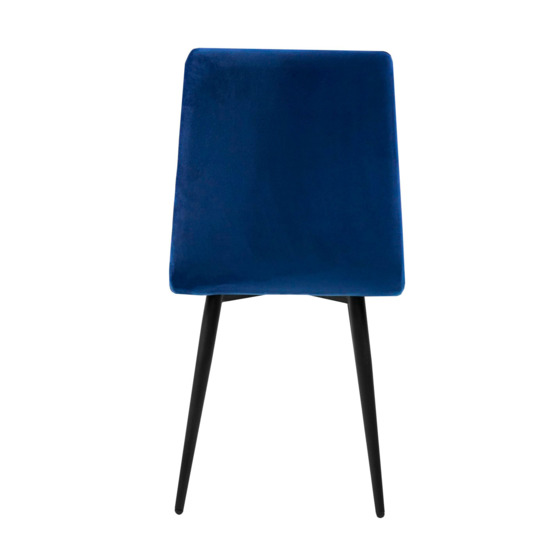 Olys chair, blue velour, metallic legs - photo 4