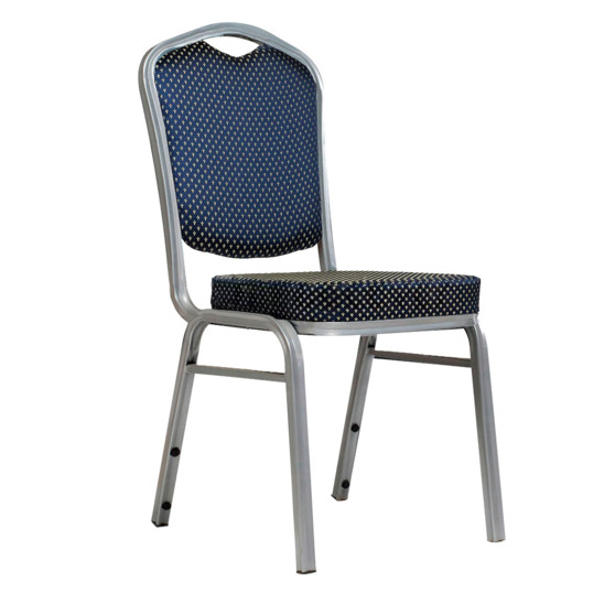 Brown 25mm chair - frame silver, jacquard blue crown - photo 1