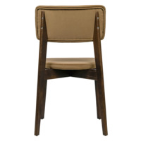 Product photo Topas chair, velour Velutto-03 beige, antique walnut from the ChiedoCover company.