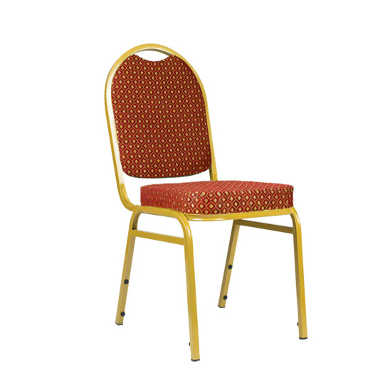 Asia 20 chair, jacquard crown red, frame gold - photo 1