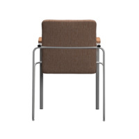 Product photo Samba chair, brown matting, frame color-silver from the ChiedoCover company.