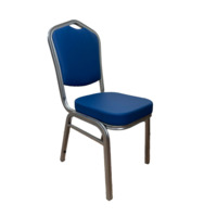 Product photo Chair Hit 25mm - silver, blue leatherette from the manufacturer ChiedoCover, product picture, real product photo