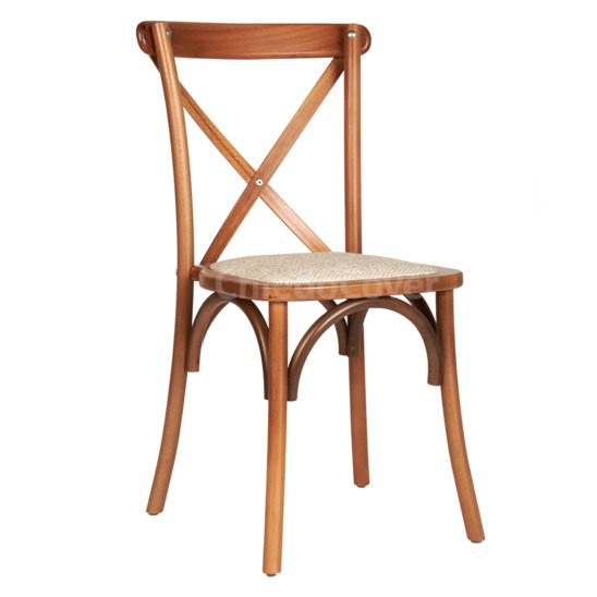 Crossback chair, light walnut, with cushion - photo 1