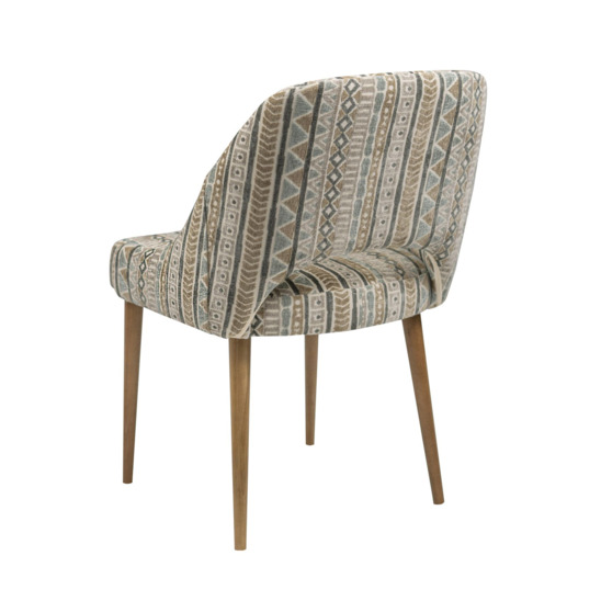 Mila chair, chenille ONTARIO aqua sea, light walnut - photo 3