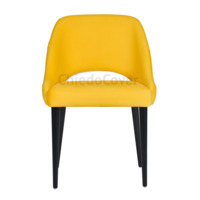 Product photo Mila chair, yellow corduroy, black legs from the ChiedoCover company.