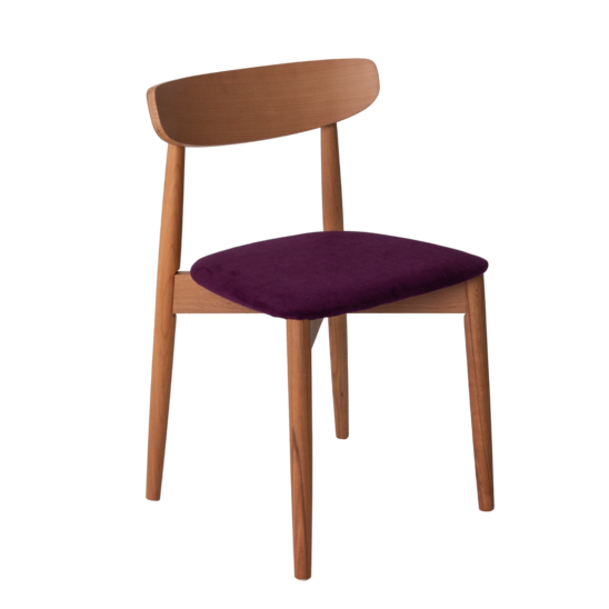 Rockwell chair, Teddy 646 velour cushion, beech lacquer - photo 1