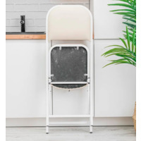 Product photo Chair Forest 20mm, white, beige eco-leather from the ChiedoCover company.