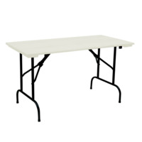 Product photo Leader 1 table,1200x800, outdoor made of slats, white, black from the manufacturer ChiedoCover, product picture, real product photo