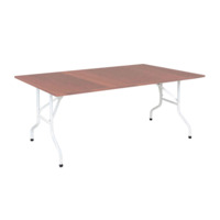 Product photo Leader 2 table, 2000*900, white, walnut, PVC edge from the manufacturer ChiedoCover, product picture, real product photo