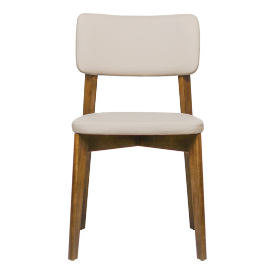 Topas chair, eco-leather Luxe almond beige, antique walnut - photo 2