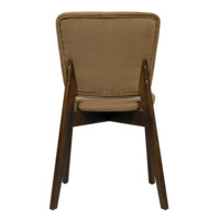 Product photo Safir chair, velour Velutto-03 beige, antique walnut from the ChiedoCover company.