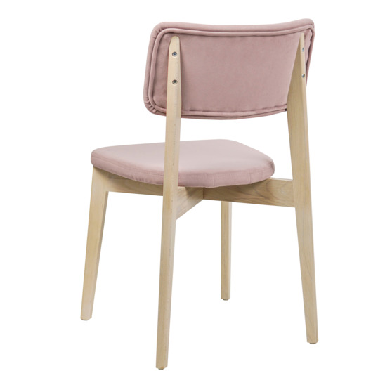 Topas chair, velour Teddy 633, white stain - photo 3