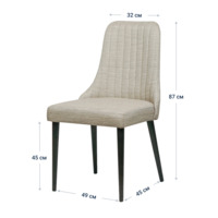 Product photo Kongsberg chair, Bosna 02, black stain from the ChiedoCover company.