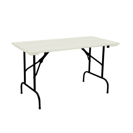 Leader 1 table, 1500*800, outdoor made of slats, white, black - photo 1