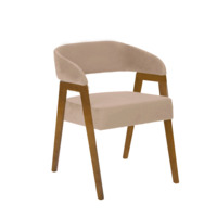 Product photo Ricco B velour Velutto 07 chair, beech legs, light walnut stain from the manufacturer ChiedoCover, product picture, real product photo