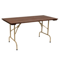 Product photo Leader 1 table, 1500x800 outdoor rack, dark walnut, champagne from the manufacturer ChiedoCover, product picture, real product photo