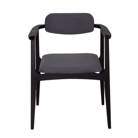 Gavi chair, velour Velutto 32, beech frame, black stain  - photo 2