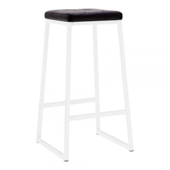 Bar stool, soft, white - photo 1