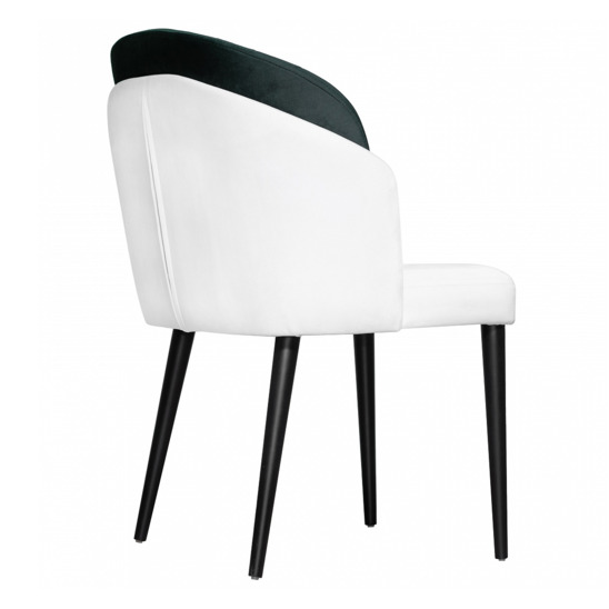 Lily half-seat, white/ dark green, black legs - photo 2