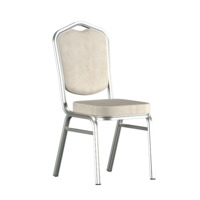 Product photo Chair Hit 20 mm, silver, white leatherette from the manufacturer ChiedoCover, product picture, real product photo