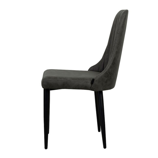 Kongsberg chair, anthracite eco-leather, metal legs - photo 3