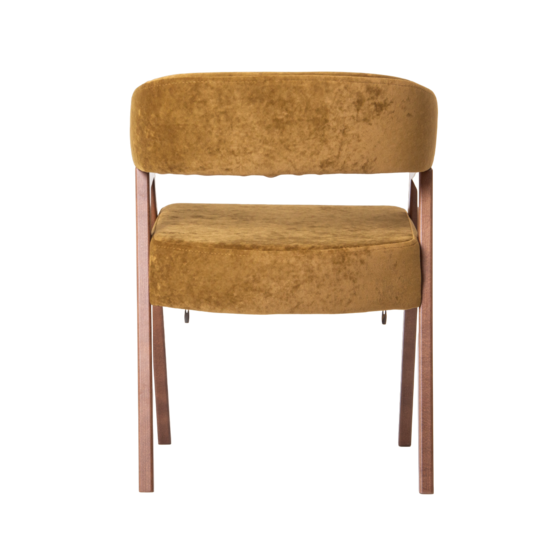 Ricco chair, Nebby 021 velour, beech legs, antique walnut stain - photo 5