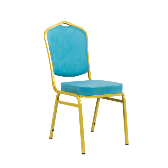 Hit 20mm chair - light gold, blue velour - photo 1