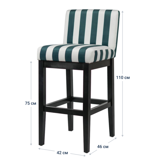 Trever bar stool, New York, striped - photo 6