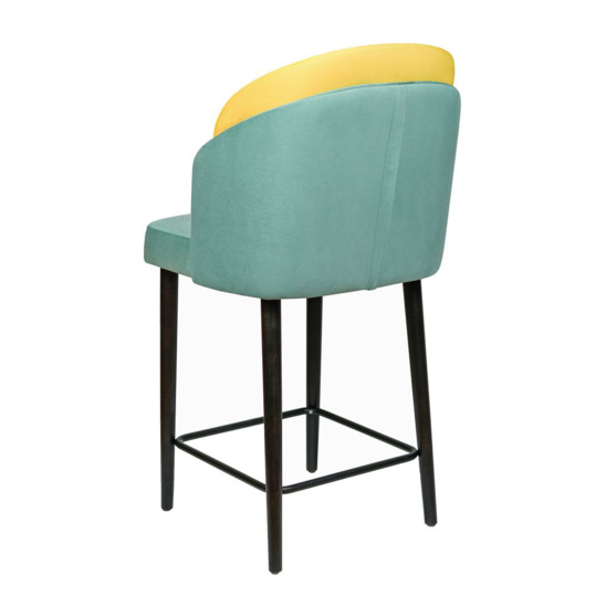 Lily bar half-seat, velour blue, yellow, 63 cm - photo 3