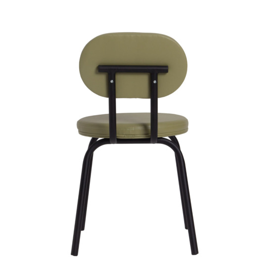 Toys chair, Pegas Olive eco-leather, metal legs RAL 9005 - photo 4