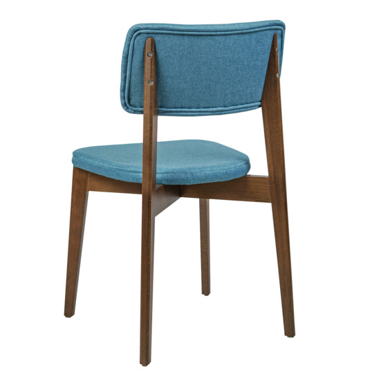 Topas chair, Montreal 57 turquoise matting, antique walnut - photo 5