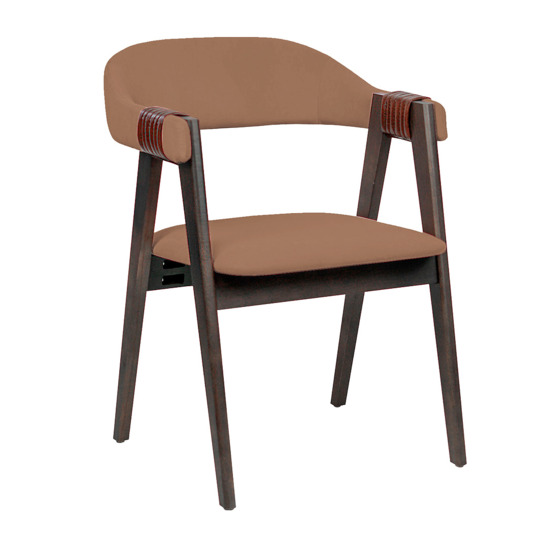 Dolche half-seat, velour Velutto 03, beech legs, wenge stain - photo 1