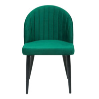 Product photo Tony light chair, velour green Velutto 20, metal legs from the ChiedoCover company.