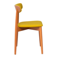 Product photo Rockwell-2 chair, upholstered backrest, yellow velour from the ChiedoCover company.