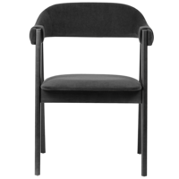 Product photo Dolce half seat, black velour Teddy 020, black stain from the ChiedoCover company.