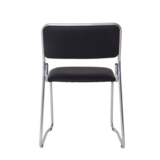 Heir chair, FIJI Black leatherette, chrome frame - photo 4