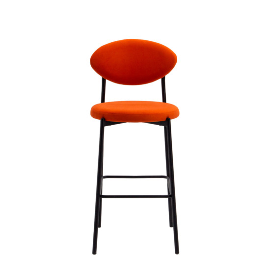 Hawaii bar stool, velour Velutto 27, legs metal black moire - photo 5